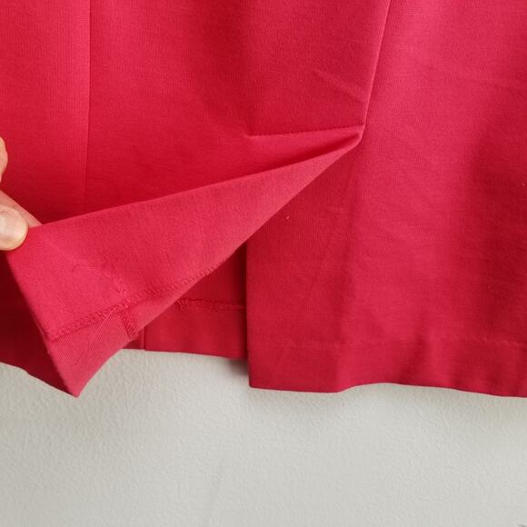 Talbots Pink Sleeveless Ponte Knit Dress Scalloped Neck Classic Career 14 - Picture 9 of 12